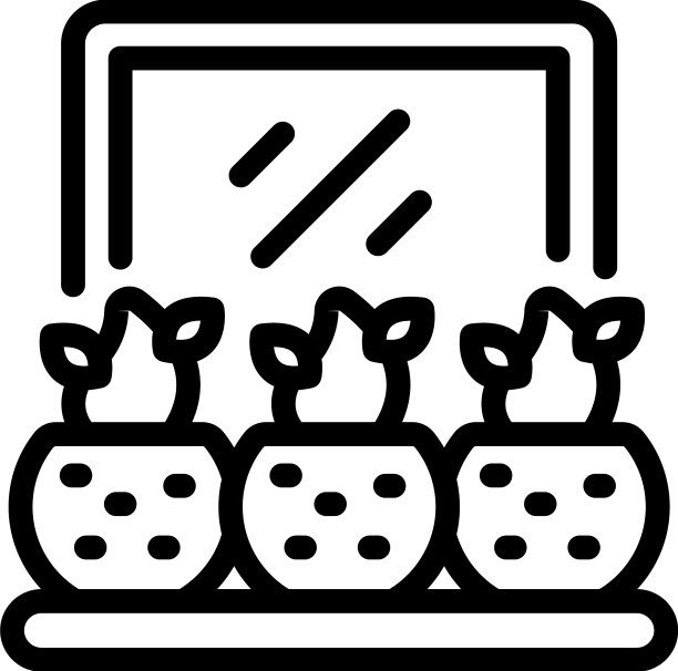 花盆图标轮廓窗口花园图片下载