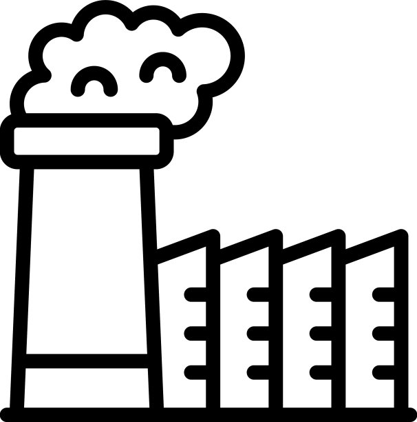 生物能源工厂轮廓图标图片下载