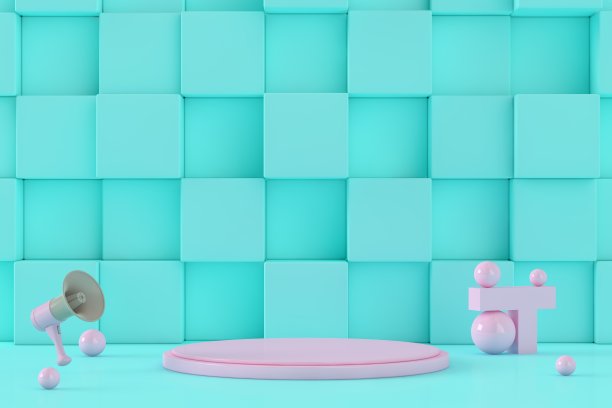 产品展示的现代三维抽象后台平台图片下载