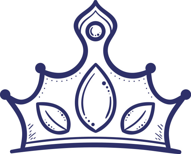 王子王冠素描图片下载