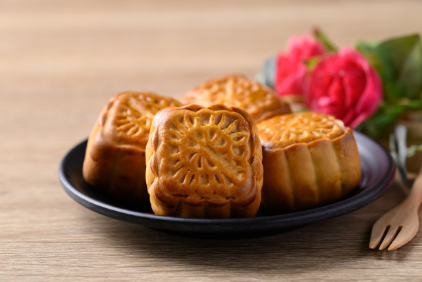 中国月饼，中国节日的传统甜点图片下载