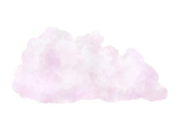 现实水彩云孤立在白色背景ep07图片下载