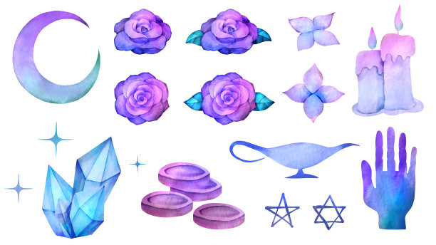 神秘的图标集图片下载