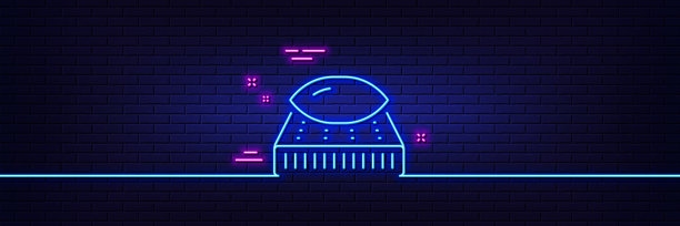 床垫与枕线图标矫形垫图片下载