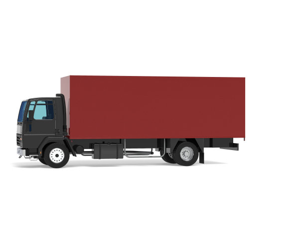 卡车货车运输孤立的三维渲染插图上的白色背景图片下载
