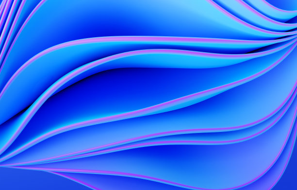 抽象现代霓虹灯，蓝色，紫罗兰色背景与褶皱，折叠布图片下载