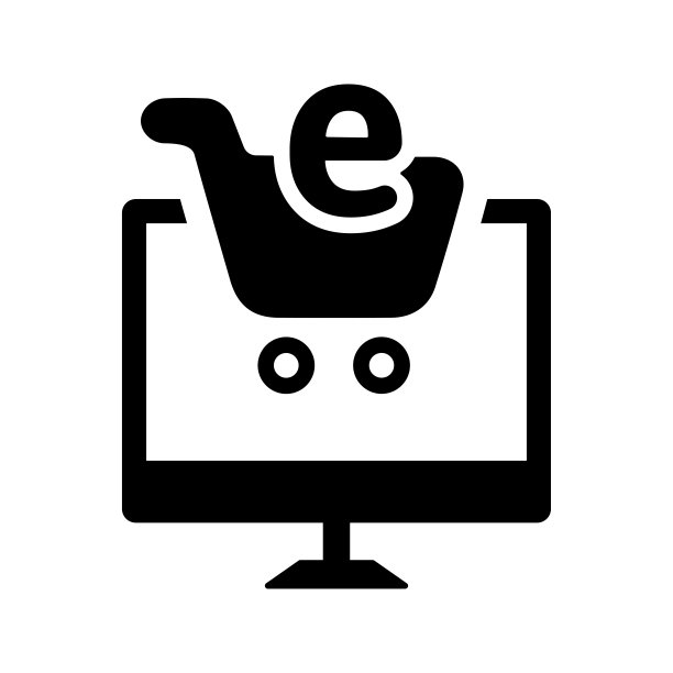 购物车电商图标，黑色矢量图形图片下载