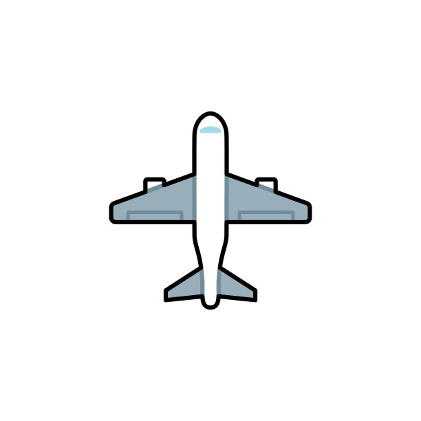 白色背景上孤立的飞机图标图片下载