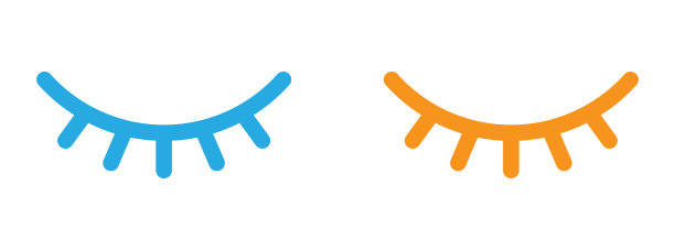 闭眼线性图标。眼睛的简单符号。人眼图标。图片下载