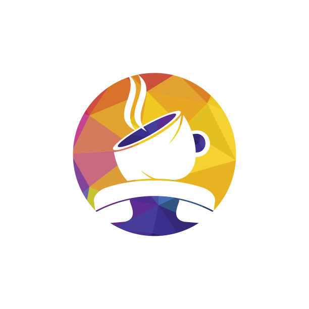 咖啡呼叫矢量标志设计。手机和杯子图标。图片下载