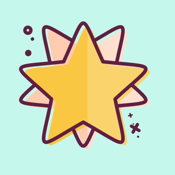 图标10尖星。与星星符号有关。MBE风格。设计简单，可编辑。简单的说明。简单的矢量图标图片下载