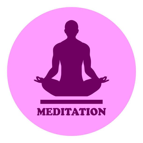 瑜伽冥想矢量图标图片下载