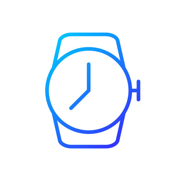 腕表像素完美梯度线性矢量图标图片下载