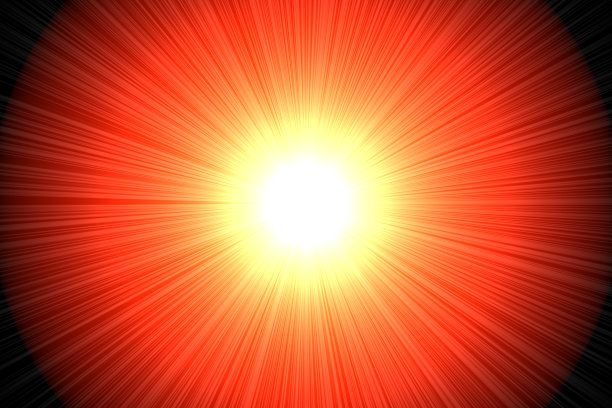 闪亮的太阳05爆炸效果，3D插图图片下载
