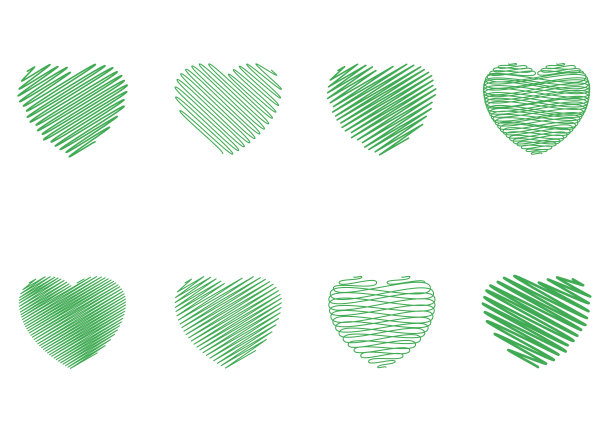 绿色心形图标图片下载