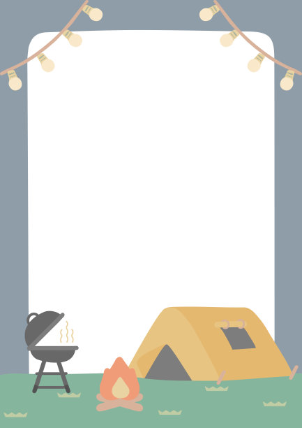 户外露营插图背景矢量图片下载