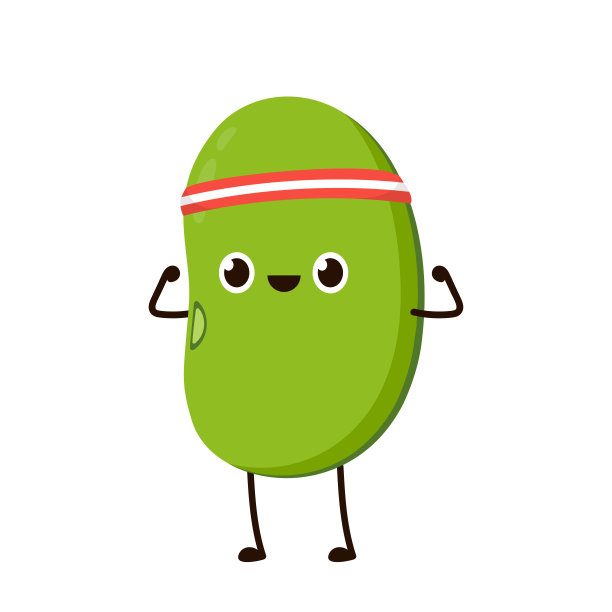 绿豆向量。绿豆人物设计。图片下载