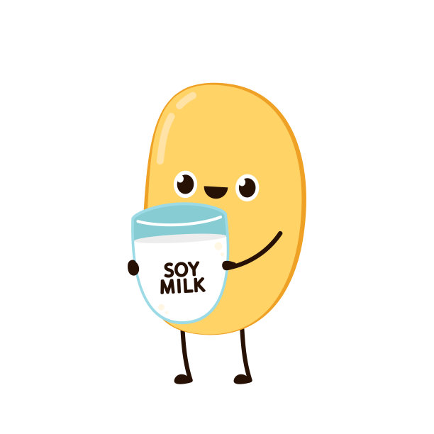 大豆向量。大豆字符设计。豆浆载体。图片下载