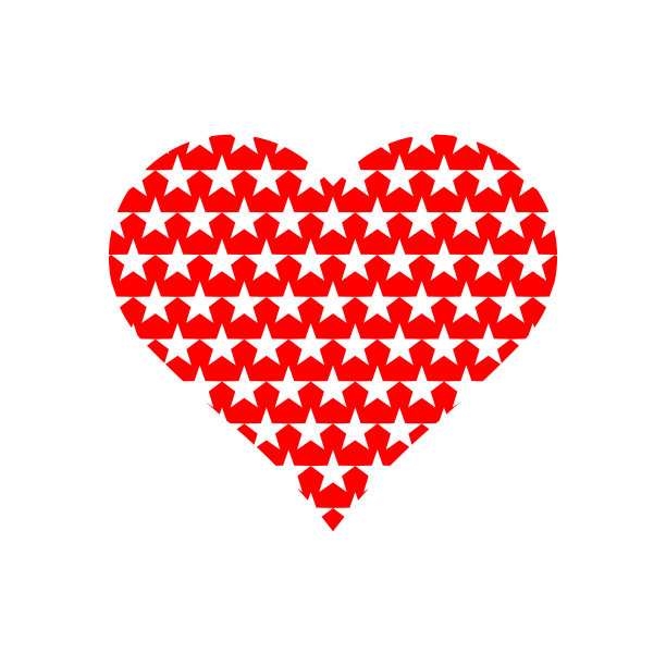 星星心形图标说明矢量。图片下载