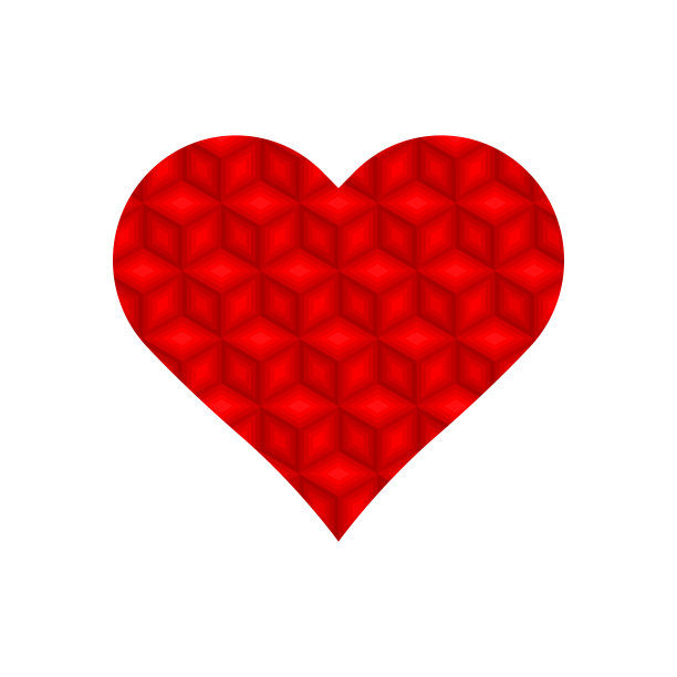 几何爱心图标说明矢量。图片下载