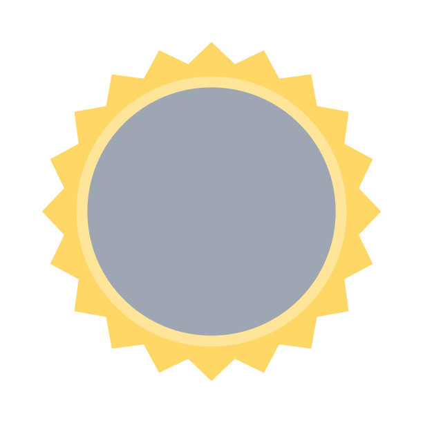 太阳形框架宣传册元素设计图片下载