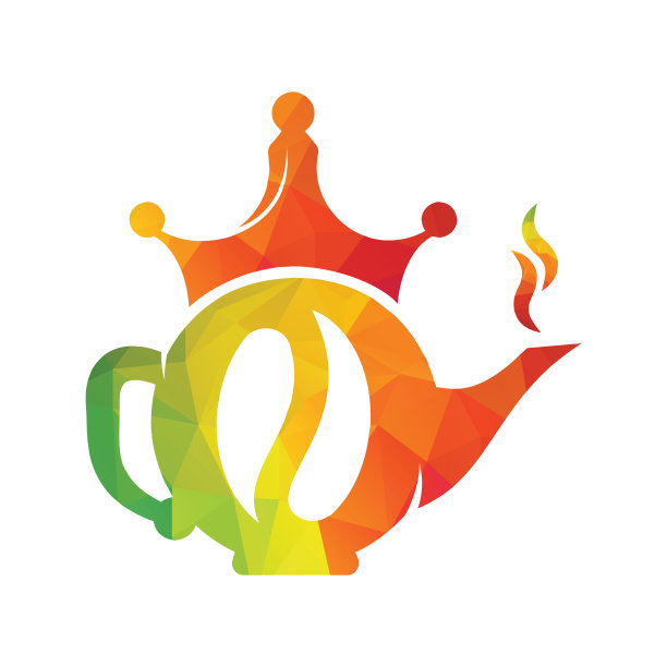 皇冠咖啡壶设计矢量。图片下载