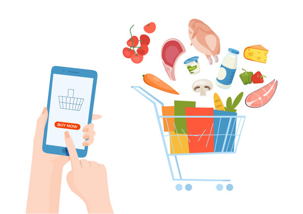 人们手持手机购物图片下载