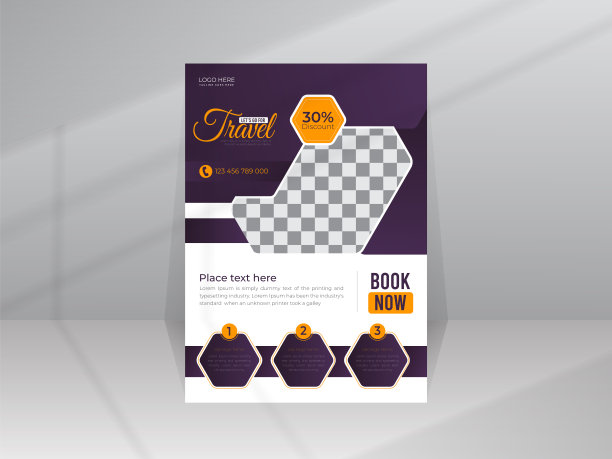 旅游和旅游销售传单模板设计图片下载
