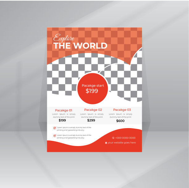 探索世界旅游销售传单模板设计图片下载