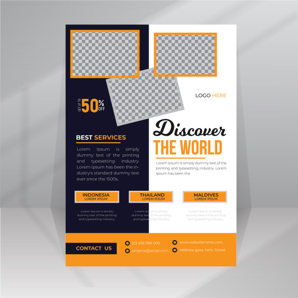 旅游销售传单模板设计图片下载