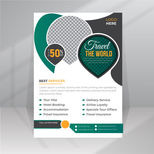 旅游销售传单模板设计图片下载