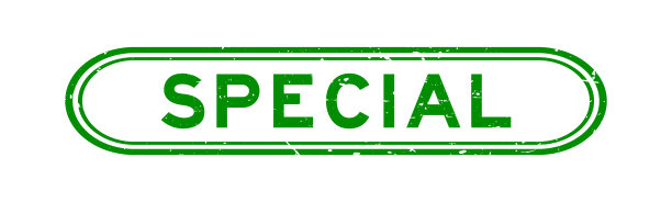 垃圾绿色特别字橡胶印章印章在白色背景图片下载