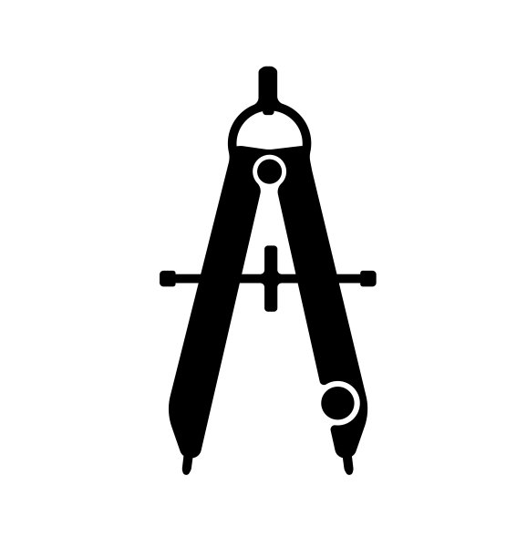 数学罗盘矢量图标说明图片下载