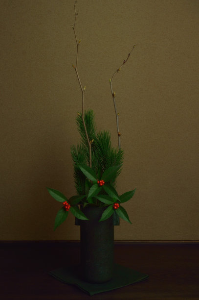 日本传统房间的插花图片下载