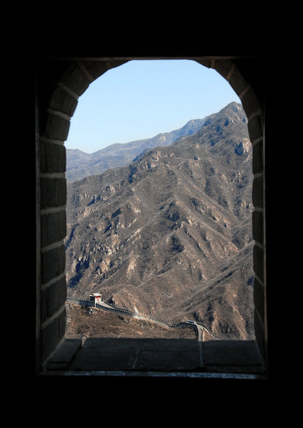 北京附近居庸关的中国长城图片下载