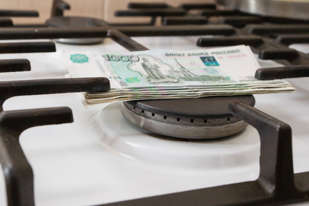 煤气炉和卢布。以卢布出售天然气。能源关税图片下载