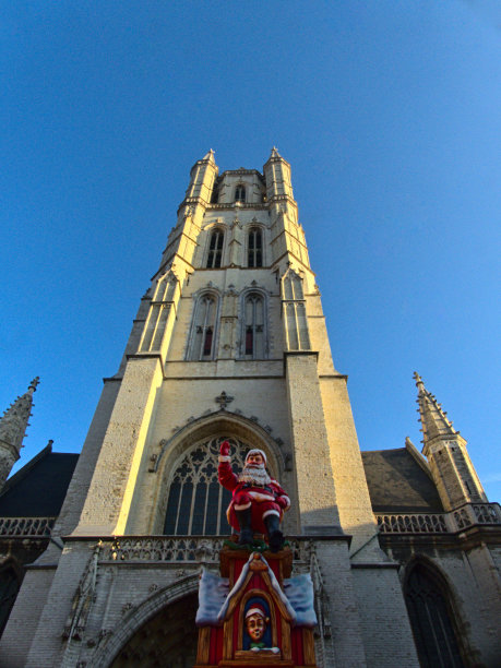 冈德(2022年12月):在节日期间参观美丽的比利时冈德市图片下载