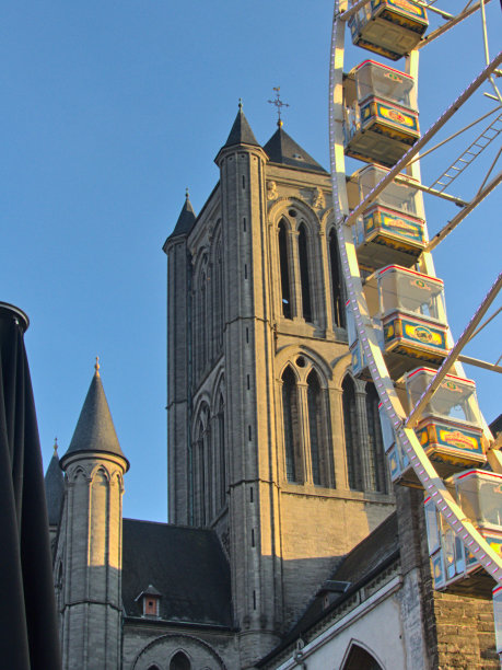 冈德(2022年12月):在节日期间参观美丽的比利时冈德市图片下载