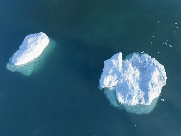 冰山，从空中看的纹理和颜色图片下载