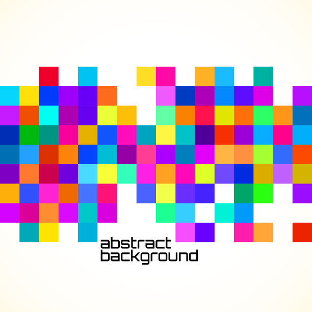抽象的正方形几何背景。彩色马赛克设计。向量的背景图片下载