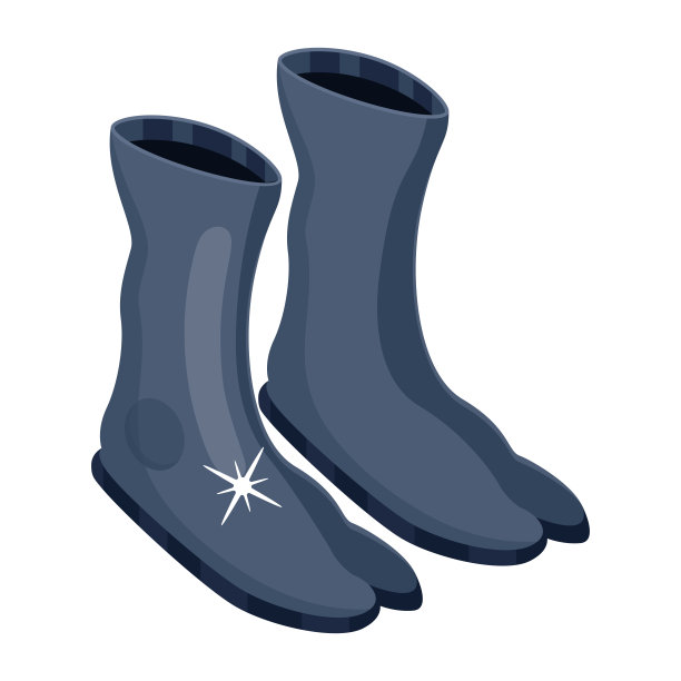 忍者鞋图标在平面风格图片下载