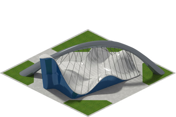 未来城市建筑的3D游戏图片下载