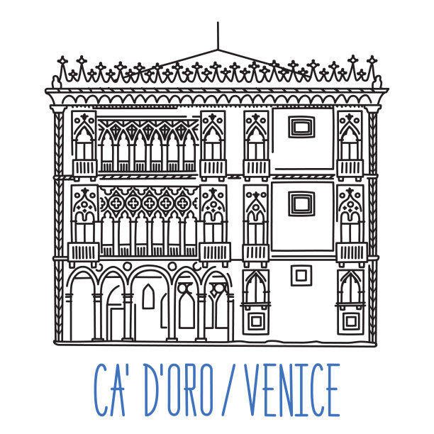 意大利威尼斯的Ca' d' oro (Palazzo Santa Sofia)。图片下载
