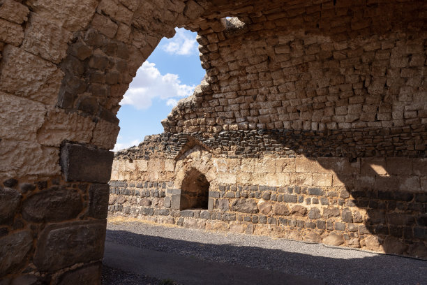 贝尔沃堡遗址：约旦河谷之上的古老 Hospitaller  堡垒（以色列境内）图片下载