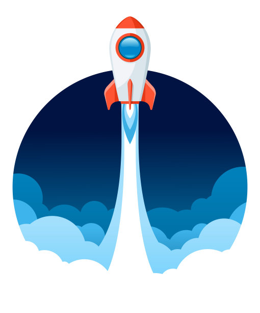 火箭发射。平面风格的图形插图。创业项目，商业隐喻。矢量设计对象图片下载