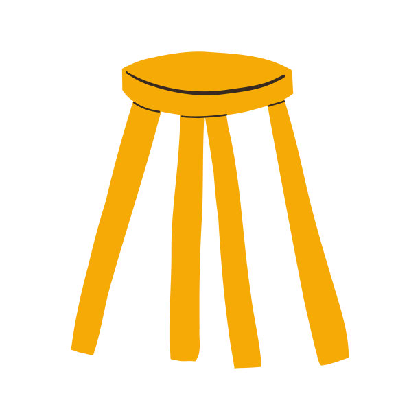 木凳咖啡椅插图图片下载