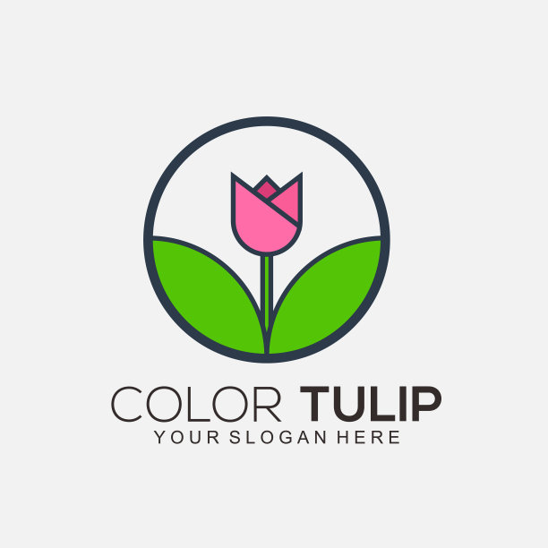 郁金香颜色设计矢量渐变颜色符号图片下载