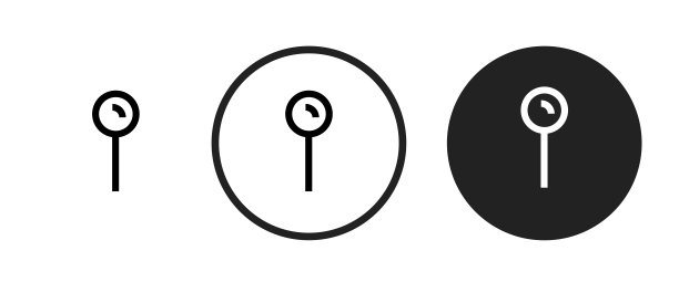 引脚图标集。网站设置图标矢量。电脑和手机图片下载