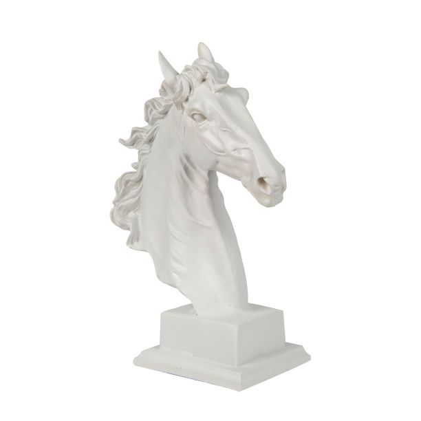 白色背景上孤立的白马头-室内装饰图片下载