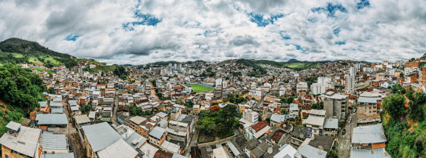 巴西米纳斯吉拉斯州曼瓦库全景无人机视图图片下载